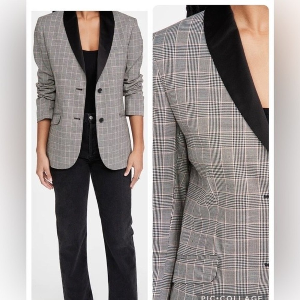 Fleur du Mal Plaid Check Oversized Jacket